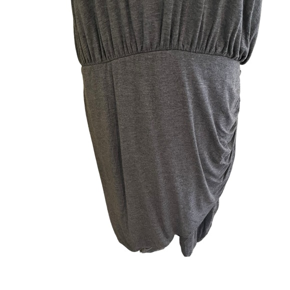 Banana Republic Grey Knit Tank Dress with Ruched Tulip Skirt XL - Picture 4 of 11